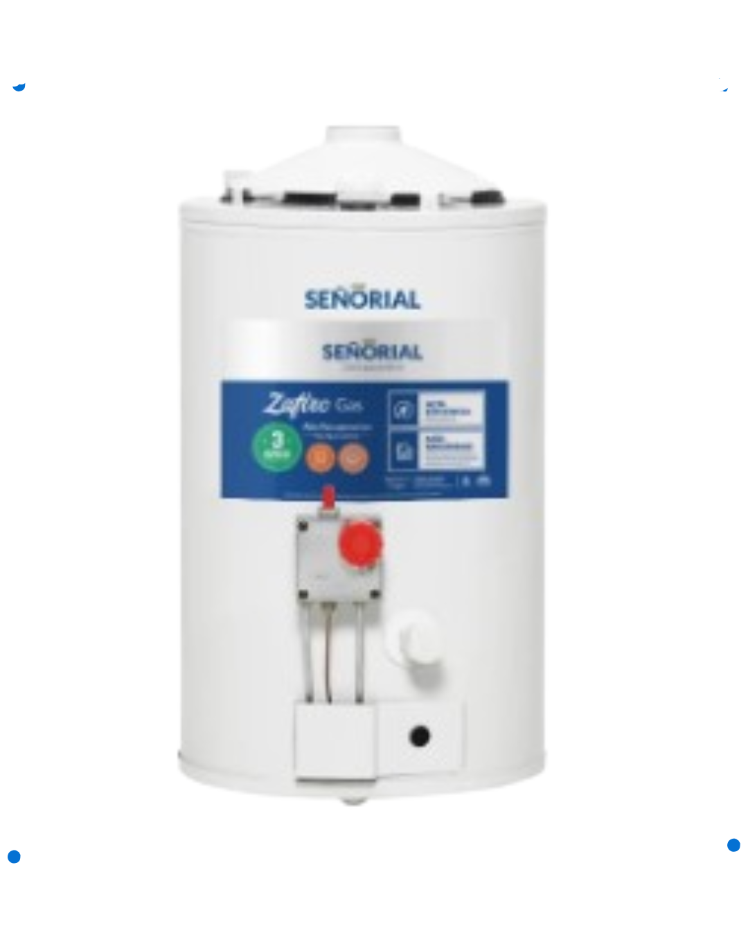 Termotanque Multigas Señorial Zafiro TSZ-30 blanco 30 L